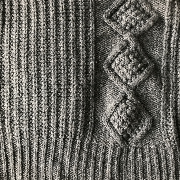 C Wonder Grey Cable Knit Chunky Sweater - Picture 2 of 4